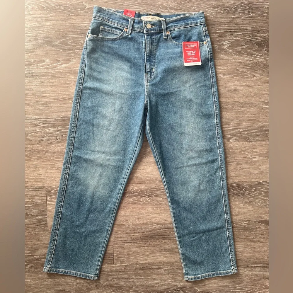 NWT Levi Strauss Signature High Rise Straight Jeans Size 10 W30 Comfort Stretch